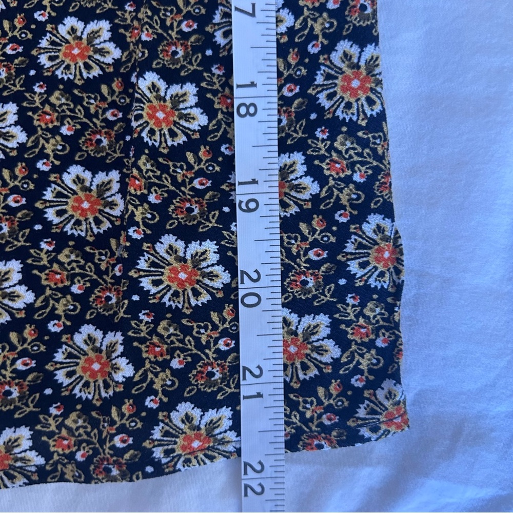 LOFT Top Floral Long Sleeve Brown XS - Picture 6 of 6